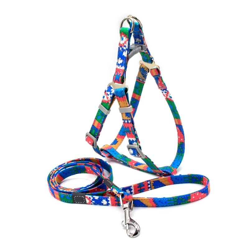 Dog's Boho Print Harness with Leash Dog's Boho Print Harness with Leash