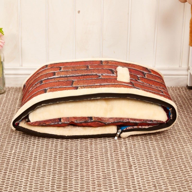 Pet's Collapsible Design Printed Warm Bed Pet's Collapsible Design Printed Warm Bed
