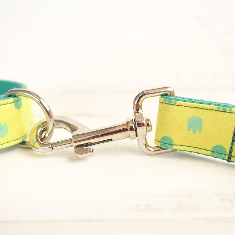 Yellow Dog Collar and Leash Set