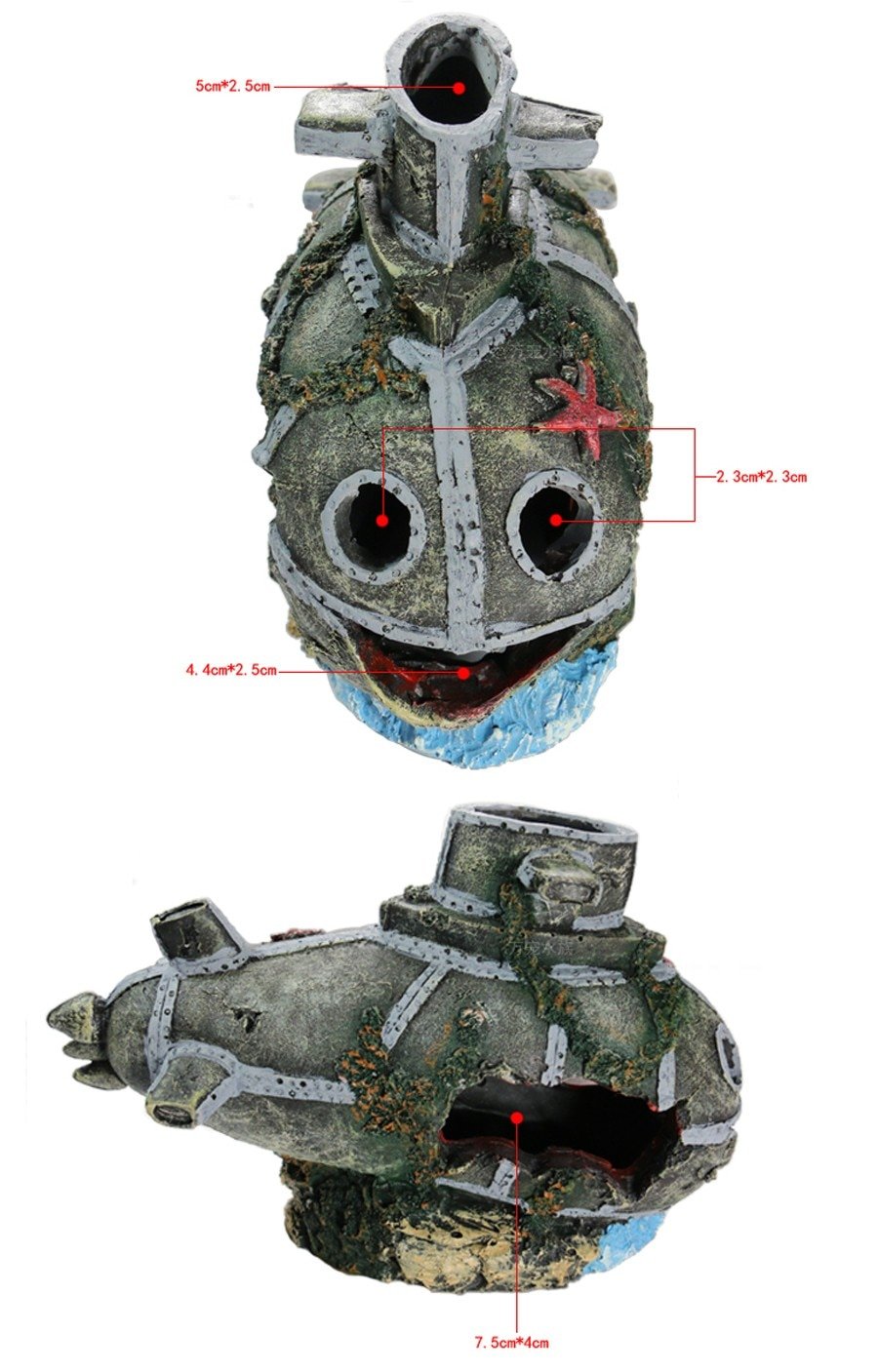 Sunk Submarine Aquarium Decor Sunk Submarine Aquarium Decor