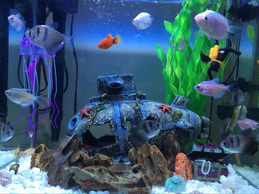 Sunk Submarine Aquarium Decor Sunk Submarine Aquarium Decor