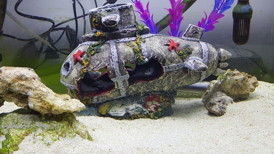 Sunk Submarine Aquarium Decor Sunk Submarine Aquarium Decor