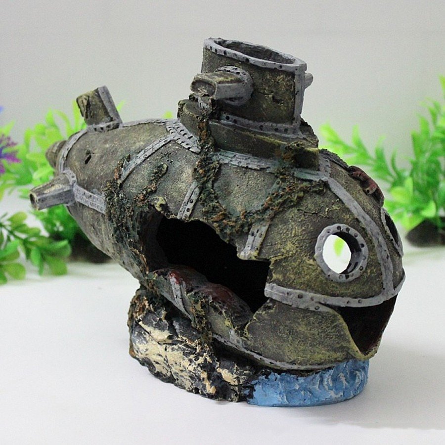 Sunk Submarine Aquarium Decor Sunk Submarine Aquarium Decor