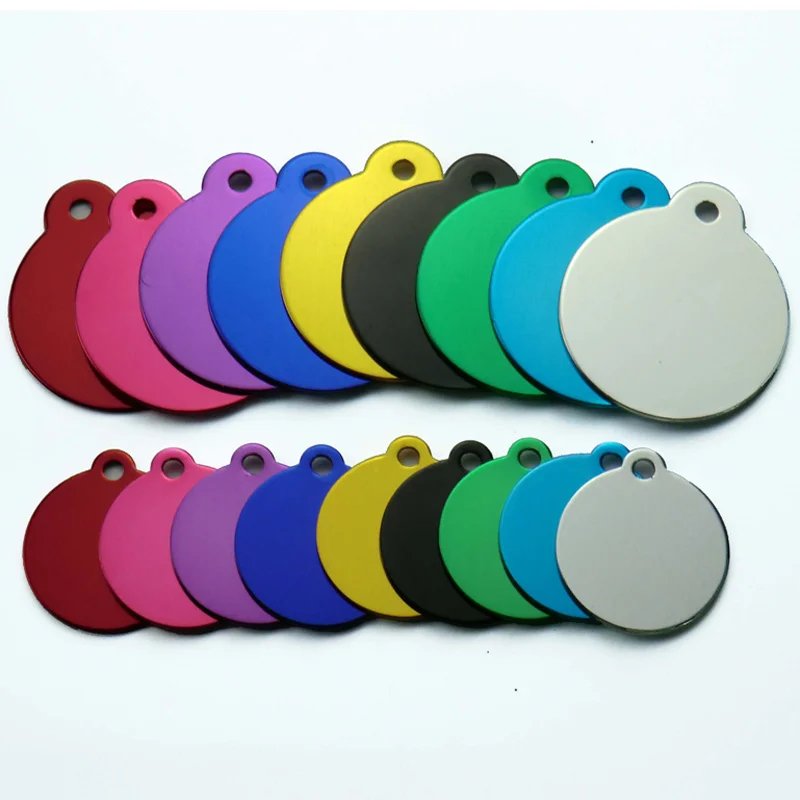 Blank Aluminum Cat ID Tags Set Blank Aluminum Cat ID Tags Set