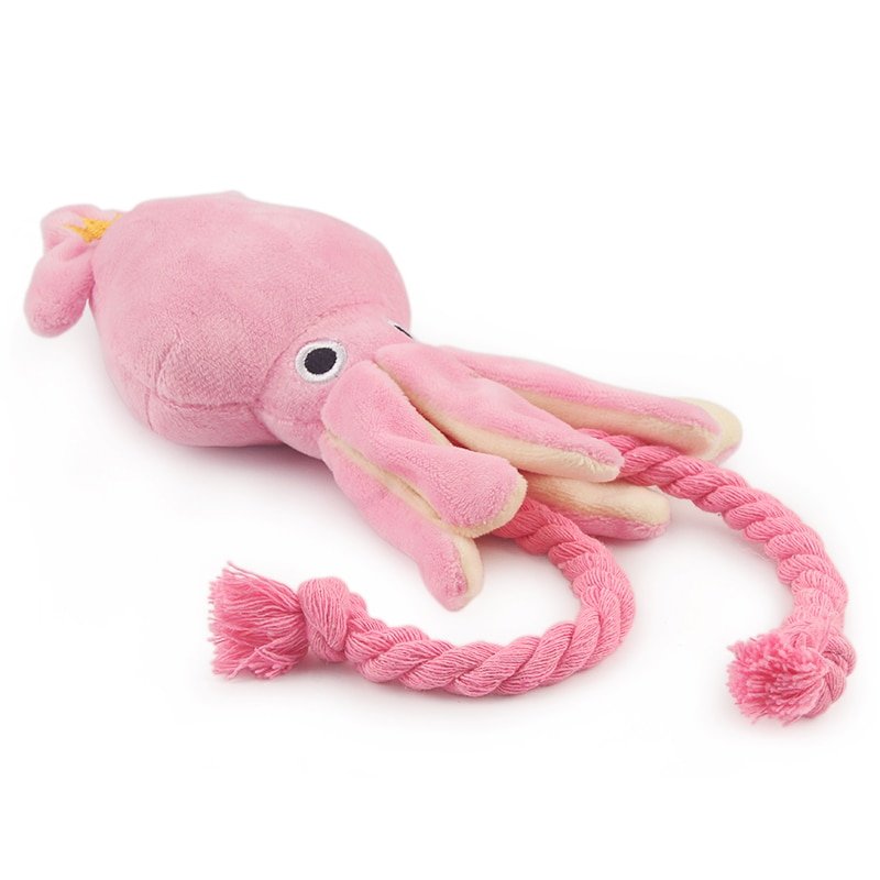 Plush Pink Squid Dog Toy Plush Pink Squid Dog Toy