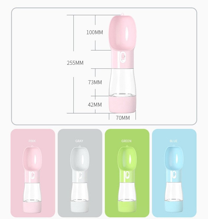 Dog's Travel Water Bottle with Spoon Dog's Travel Water Bottle with Spoon